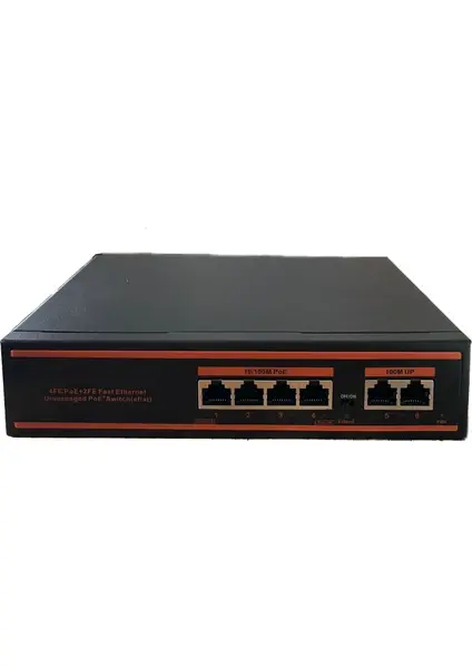 YLD 4port PoE 78W MPS-04-B2 10/100 2-Uplink Yönetilemez Poe Switch