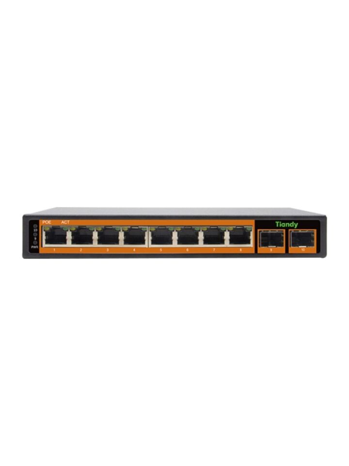 YLD 8port PoE 120w MPS-08-B2 10/100 2-Uplink Yönetilemez Poe Switch