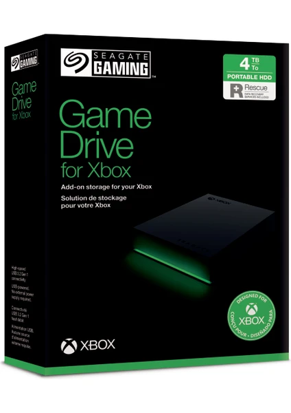 SEAGATE 4TB 3.5'' XBOX GAME DRIVE STKX4000402 USB 3.0 Harici Harddisk