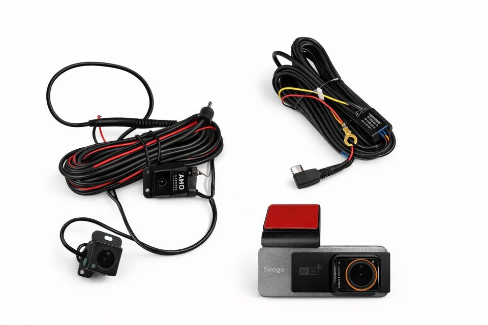 TWOGO GO-İX5 3.2'' Ekran Çift Kameralı Araç İçi Kamera (İK30L)