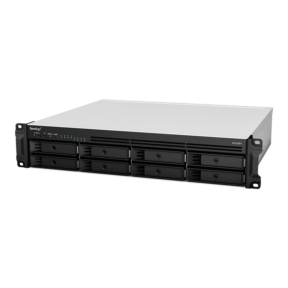 SYNOLOGY 8diskli Ryzen V1500B-16GB RAM-Gigabit Rack Nas Server RS1221 PLUS (9889)
