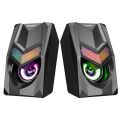 SNOPY SN-X25 1+1 USB Siyah 6w Hoparlör RGB Ledli