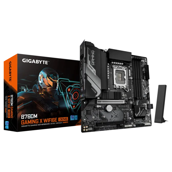 GIGABYTE B760M GAMING X AX WIFI-6E DDR5 HDMI DP PCIE 4.0 1700p ATX