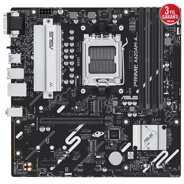 ASUS PRIME A620AM-A CSM DDR5 HDMI-DP PCIE 4.0 AM5 mATX KURUMSAL ANAKART