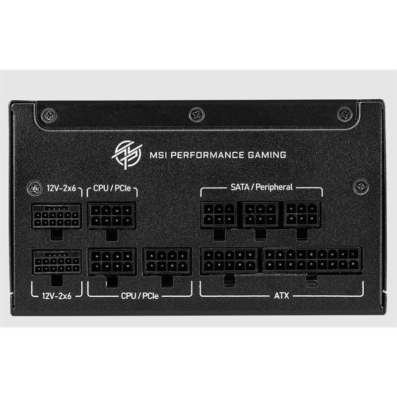 MSI PSU MPG A1250GS PCIE5 1250W 80+ GOLD ATX 3.1 PCIE 5.1 2X 12V-2X6 POWER SUPPLY