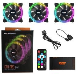 DF CF11 PRO 3pin A-RGB 3x12cm Fan Kit (3''lü)
