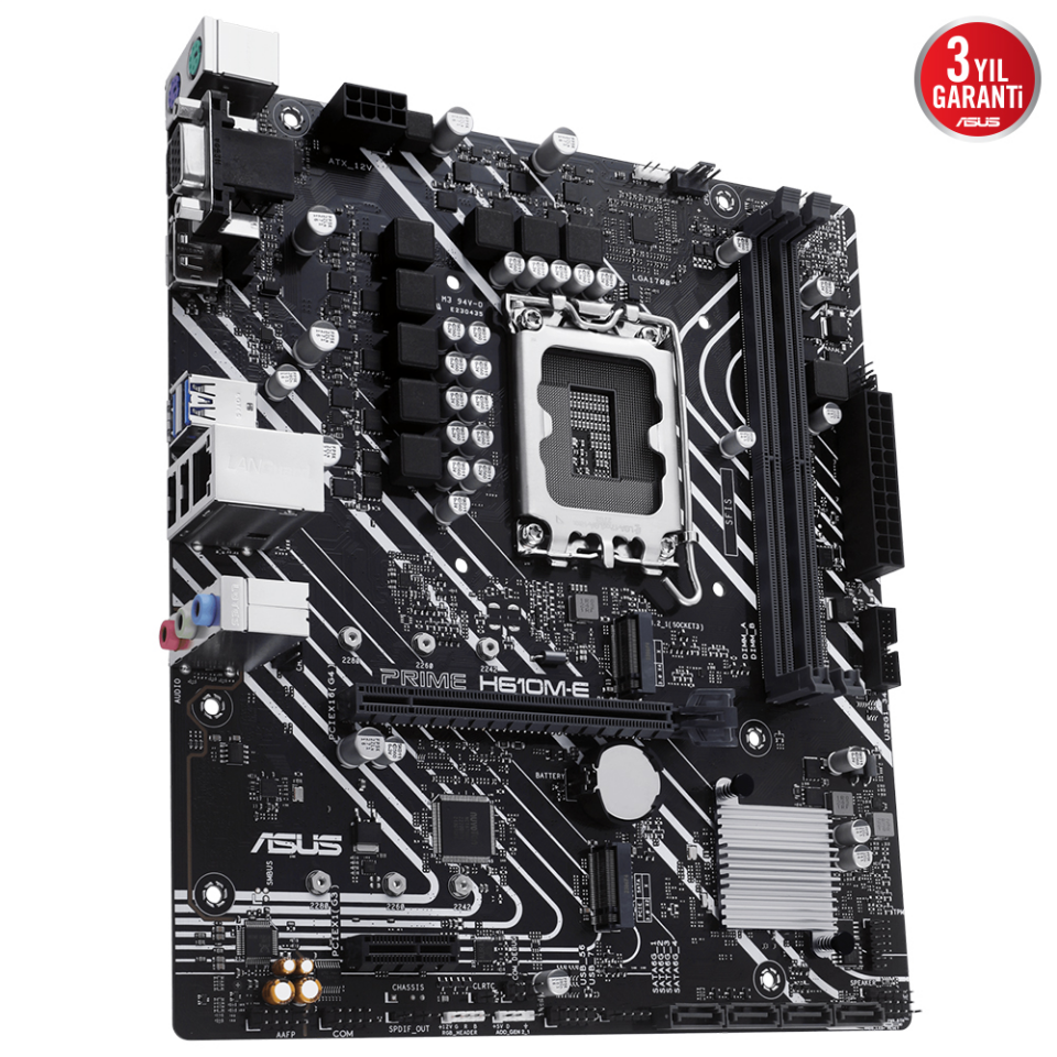ASUS PRIME H610M-E-CSM DDR5 HDMI-DP PCIE 4.0 1700p mATX Kurumsal Anakart