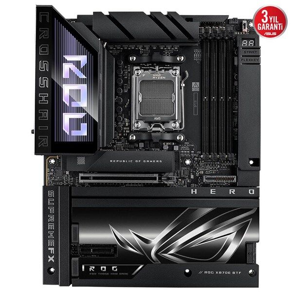 ASUS ROG CROSSHAIR X870E HERO BTF WIFI7 DDR5 HDMI-DP TYPEC PCIE 5.0 AM5 ATX