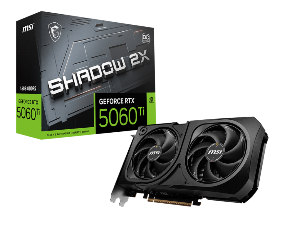 MSI RTX5060TI 16GB SHADOW 2X OC GDDR7 128bit HDMI DP PCIe 5.0