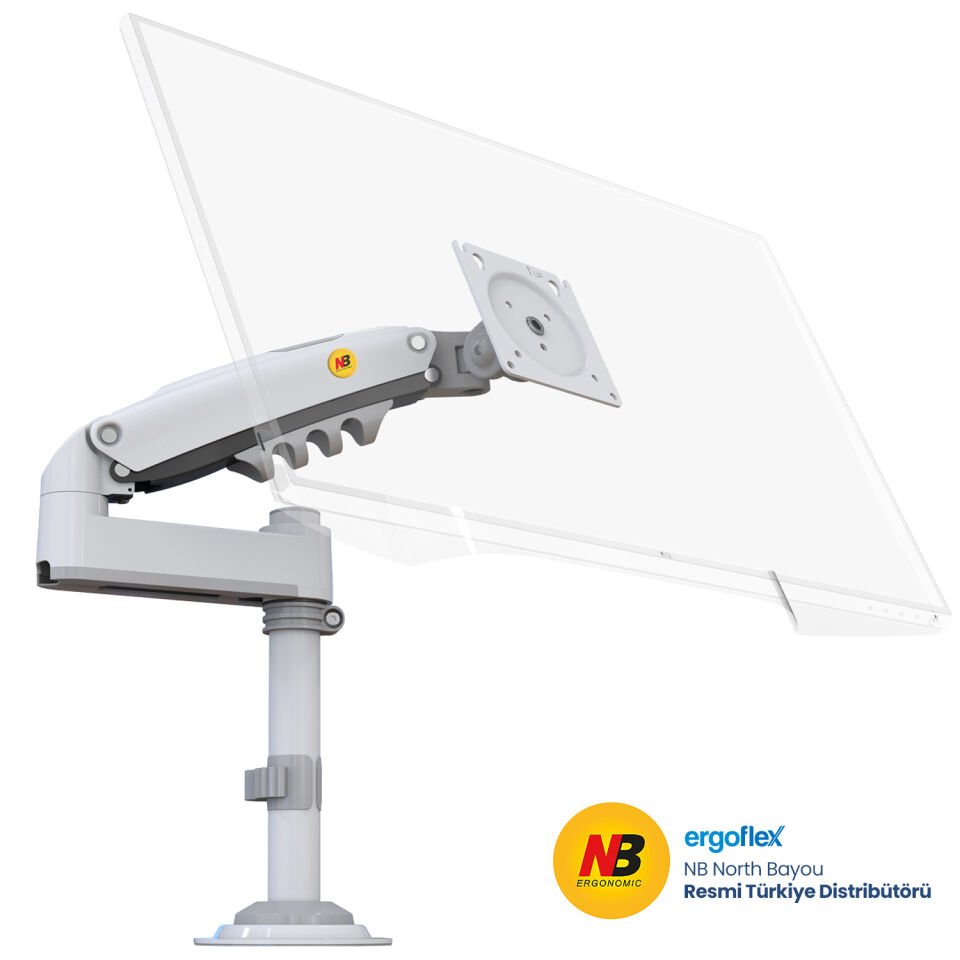 NORTH BAYOU 30'' H100 Amortisörlü 360 Siyah 1-kollu Monitör Askı Aparatı