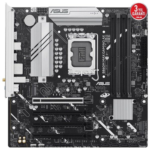 ASUS B860M MAX GAMING AX WIFI6 DDR5 HDMI-DP TYPEC PCIE 5.0 1851P MATX