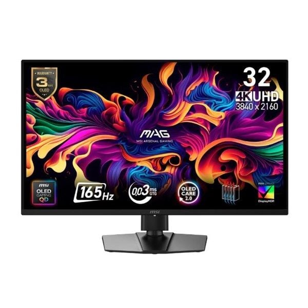 MSI 31.5'' QD-OLED MAG 322UP E16 0.03MS 165HZ HDMI-DP GAMING MONİTÖR 3840X2160