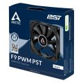 ARCTIC F9 PWM PST AR-ACFAN00214A 92mm Siyah Kanat Siyah Çerçeve Kasa Fanı