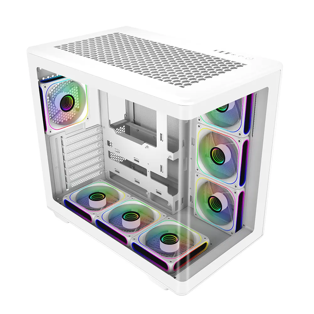 Cooler Master Elite 600 Curve TG Beyaz ARGB Mid Tower Kasa PSU YOK