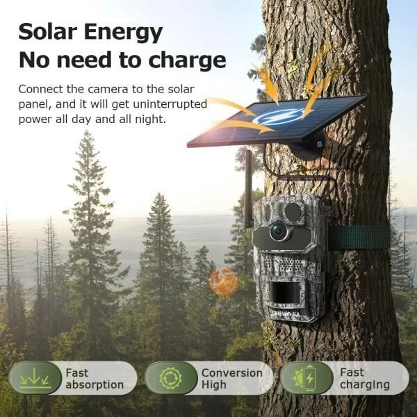 AVENIR 3MP Gps Black Light 4G Kamuflaj Fotokapan Solar Kamera AV-S443H