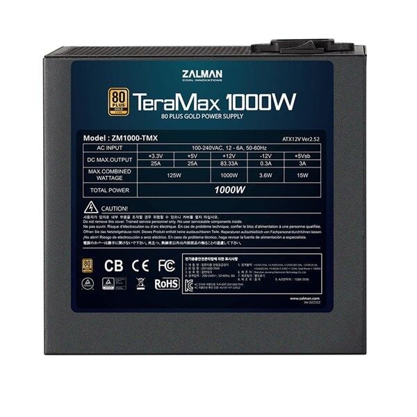 ZALMAN 1000W 80+ GOLD ZM1000-TMXSE PCIE 5.1 TAM MODÜLER POWER SUPPLY