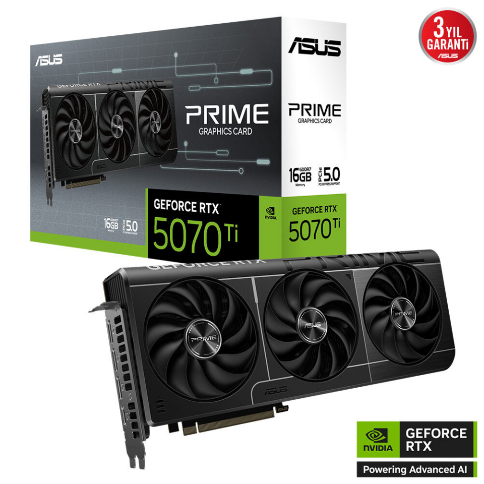 ASUS 16GB PRIME RTX5070TI-16G GDDR7 HDMI-DP PCIE 5.0