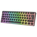 Rampage RADIANT K11 Siyah Type-C Bağlantılı RGB Puding Tuşlu US Layout Blue Switch Gaming Oyuncu Klavye