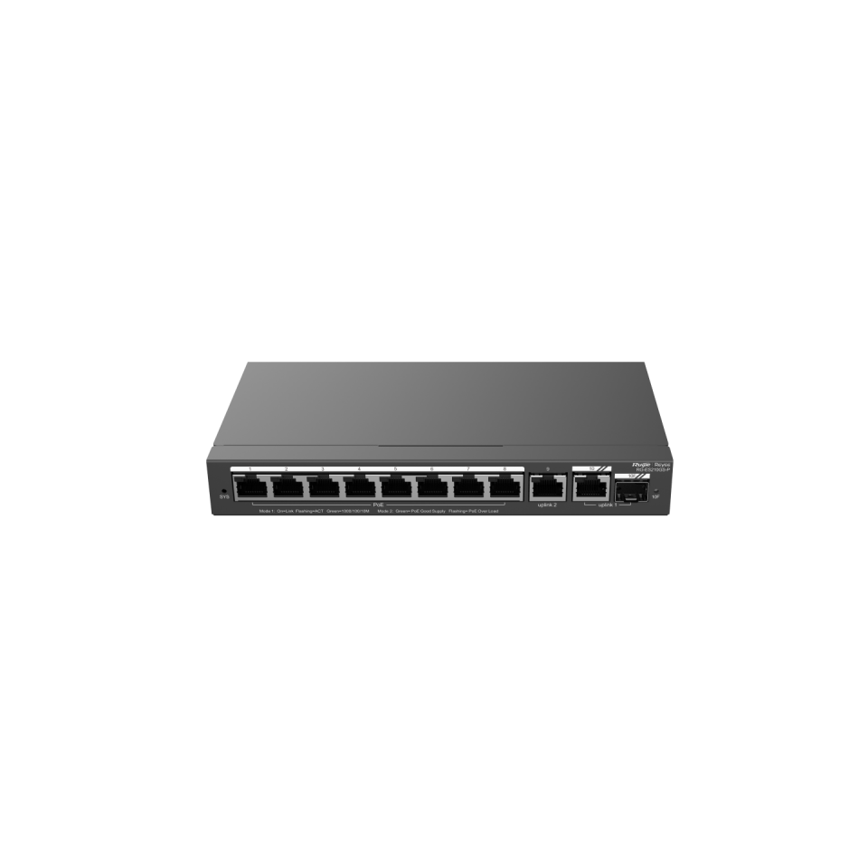 RUIJIE 8port PoE 120w 1-SFP Gigabit Yönetilebilir Switch RG-ES210GS-P