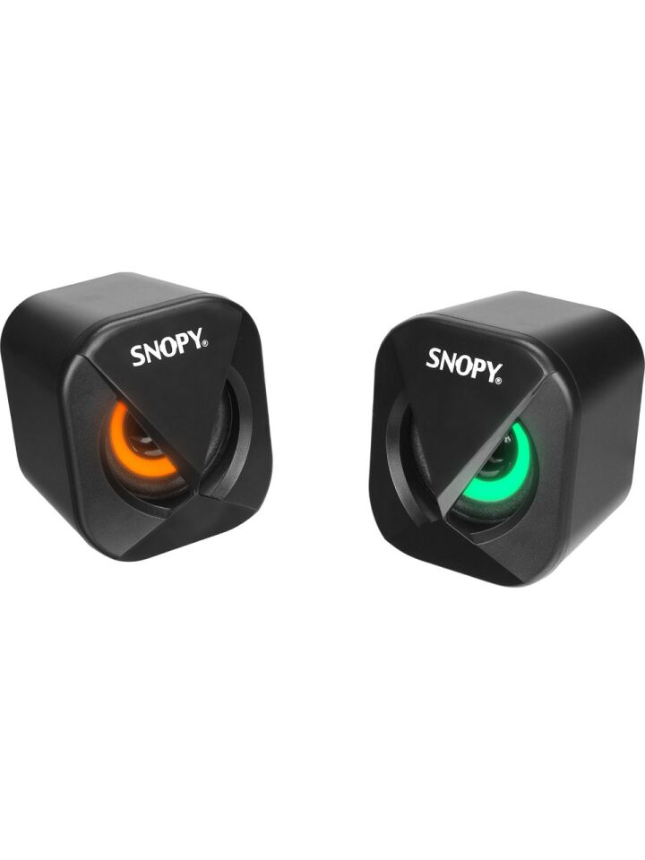 Snopy SN-83U 2.0 Mini Led Işıklı 2Wx2CH Siyah USB Gaming Speaker Hoparlör