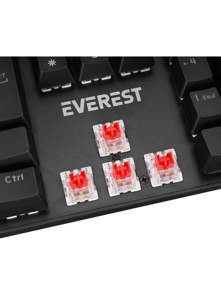 Everest KB-MK1 Lumos Siyah USB Rainbow Red Switch Mekanik Gaming Oyuncu Klavye