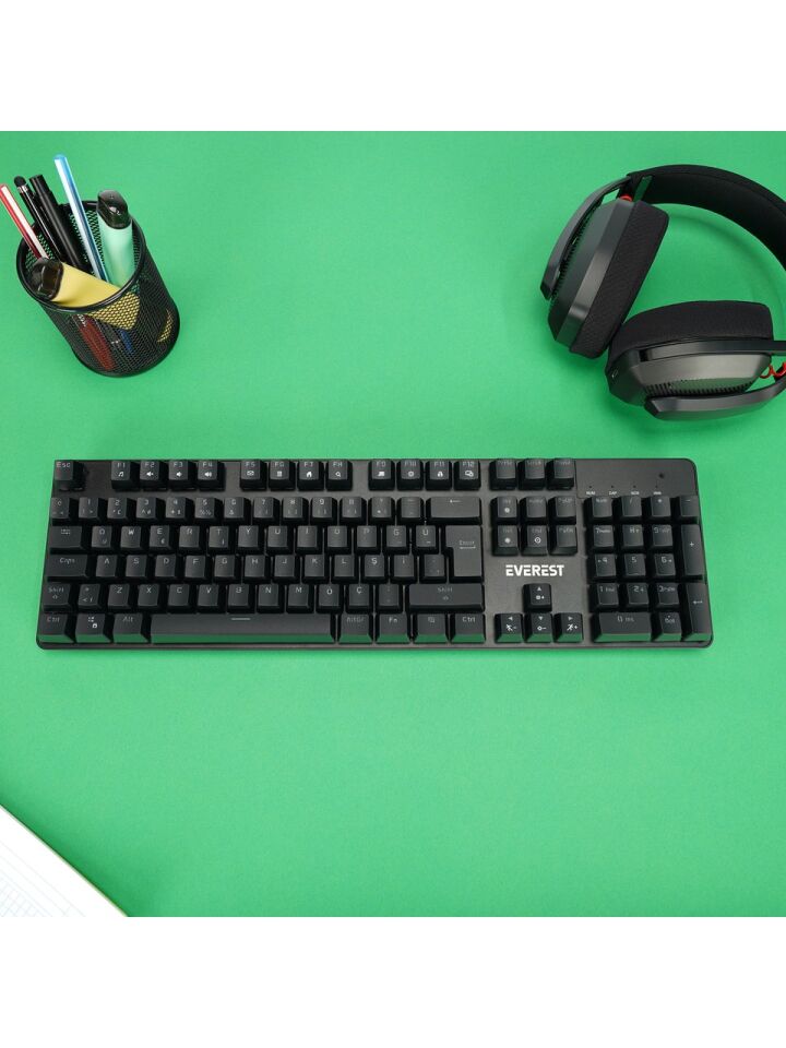 Everest KB-MK1 Lumos Siyah USB Rainbow Red Switch Mekanik Gaming Oyuncu Klavye