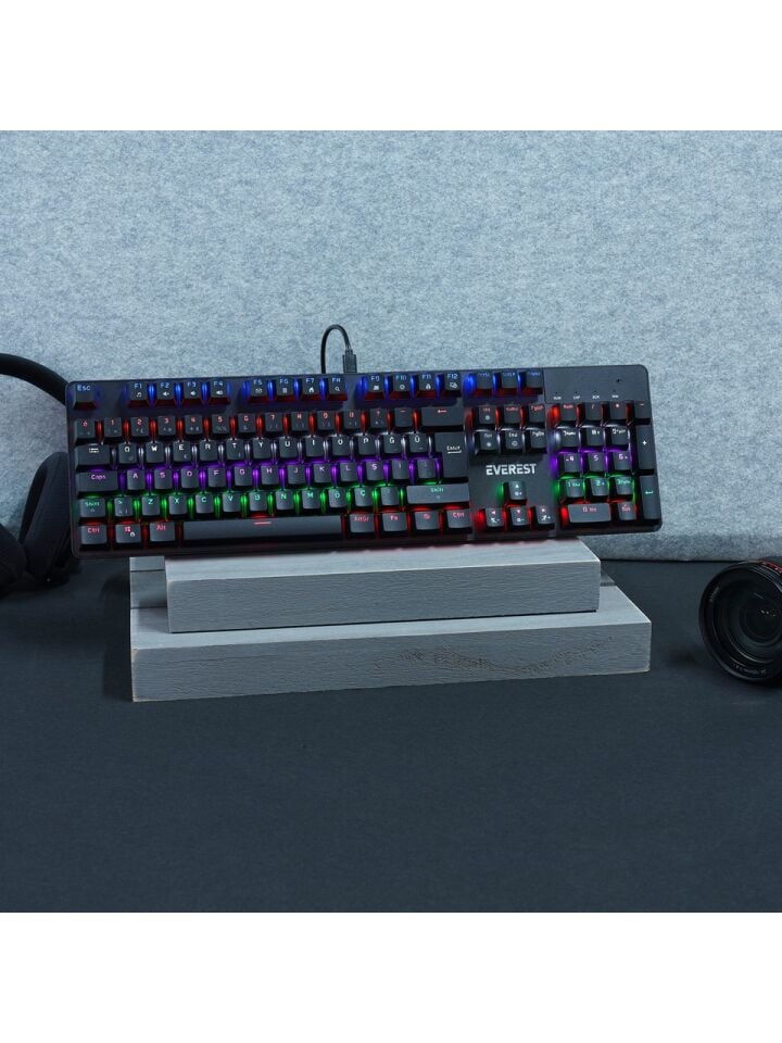 Everest KB-MK1 Lumos Siyah USB Rainbow Red Switch Mekanik Gaming Oyuncu Klavye