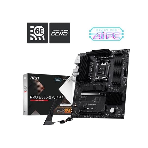 MSI PRO B850-S WIFI6E DDR5 HDMI-DP PCIE 5.0 AM5 ATX