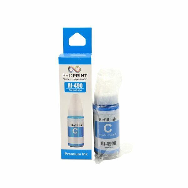 Tonerkopi Canon GI-490 CY Muadil Mürekkep 70 ML