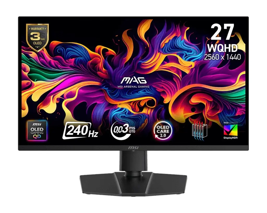 MSI 26.5'' MAG 273QP QD-OLED X24 Flat 0.03ms FreeSync WQHD Monitör