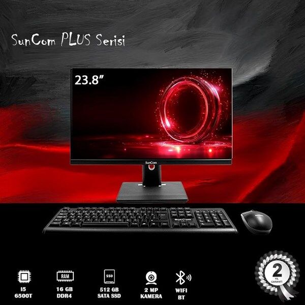SUNCOM 23.8'' PLUS 6G-P02 CORE i5 6500T 16GB RAM- 512GB SSD- O/B HD FDOS