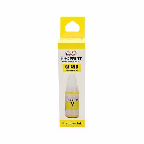 Tonerkopi Canon GI-490 YL Muadil Mürekkep 70 ML
