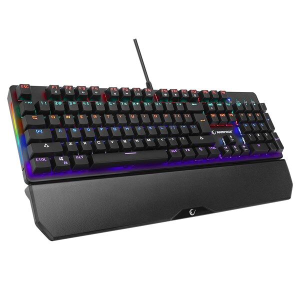 RAMPAGE KB-R86 UMBRA Siyah USB Rainbow Aydınlatmalı Red Switch US Layout English Mekanik Gaming Oyuncu Klavye
