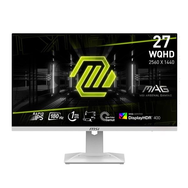 MSI 27'' FLAT RAPID IPS MAG 274QRFW 1MS 180HZ HDMI-DP GAMING MONİTÖR 2560X1440 BEYAZ