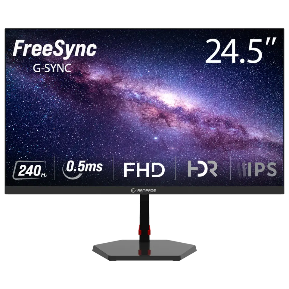 Rampage 24,5'' RAVEN RV25R240F Fast 0,5ms Flat FHD Oyuncu Monitörü