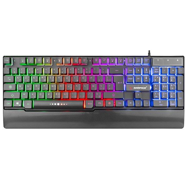 RAMPAGE KB-R66 BUBBLE USB Gökkuşağı Aydınlatmalı French/Arabic Layout Multimedia Gaming Klavye