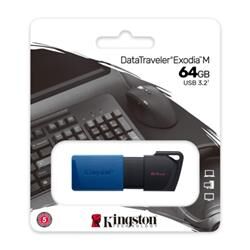 Kingston 64GB USB3.2 Data Traveler EXODIA M SIYAH/MAVI DTXM/64GB