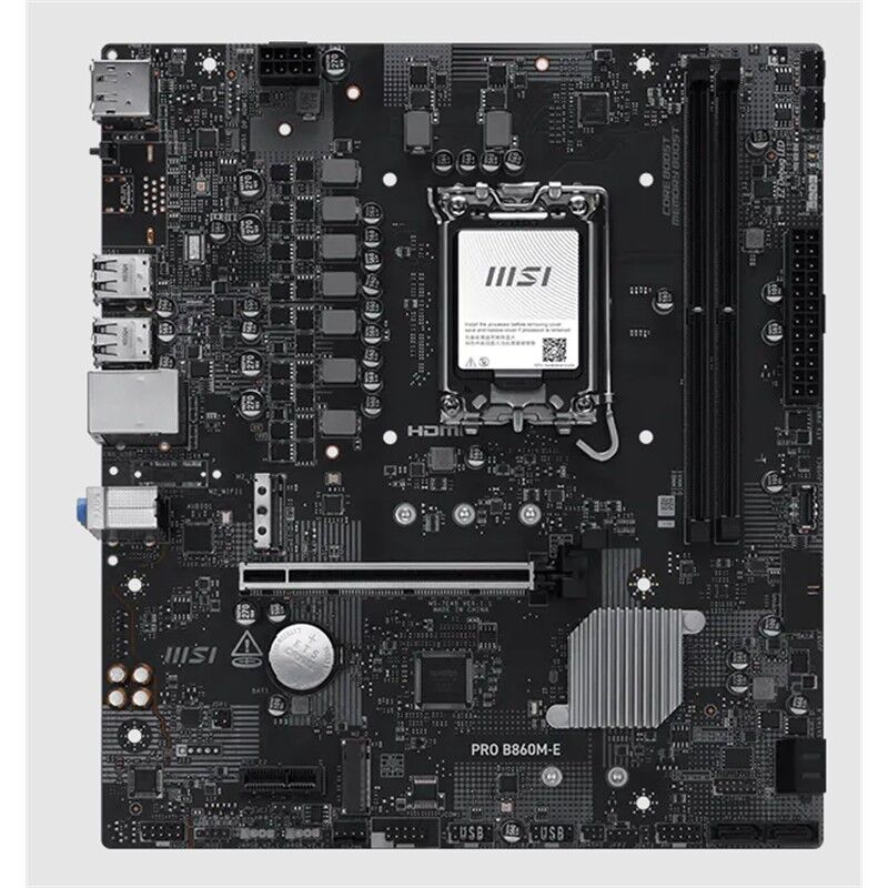 MSI PRO B860M-E DDR5 9066MHZ 1XHDMI 1XDP 2XM.2 USB MATX 1851P(INTEL ULTRA PROCESSORS SERIES 2)