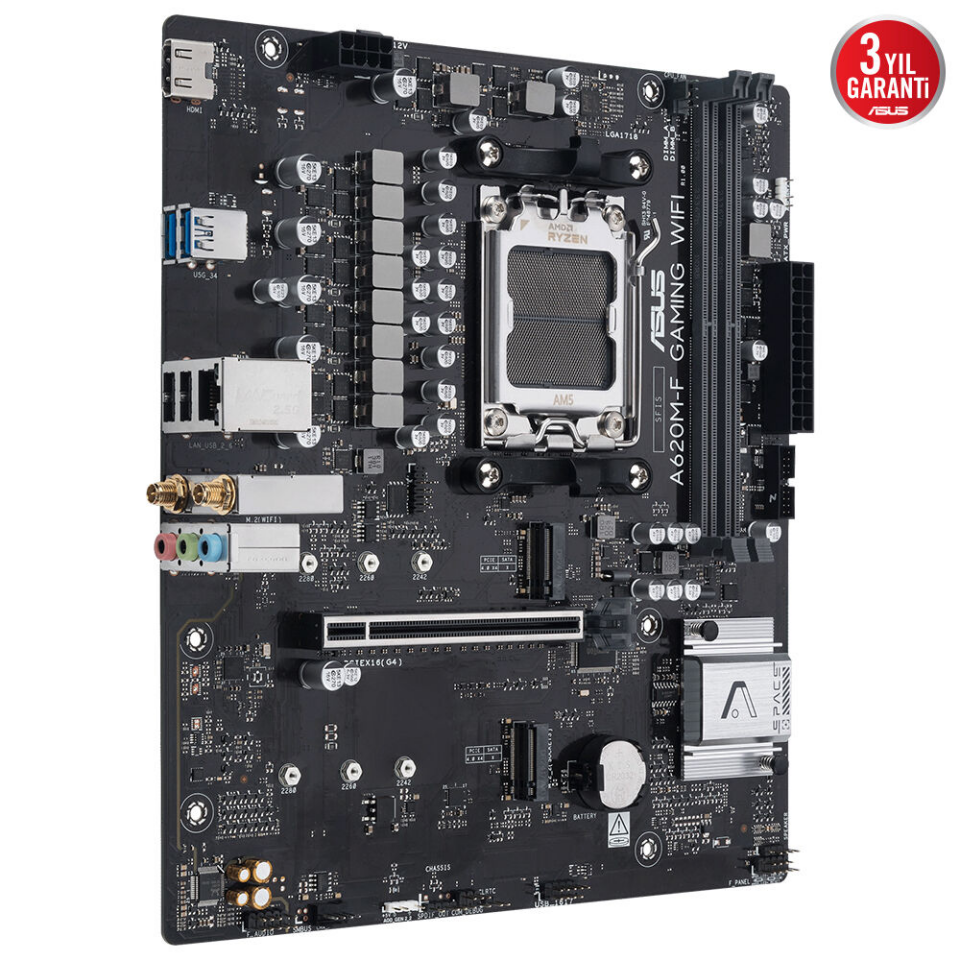 ASUS A620M-F GAMING WIFI6 DDR5 HDMI DP PCIE 4.0 AM5 mATX