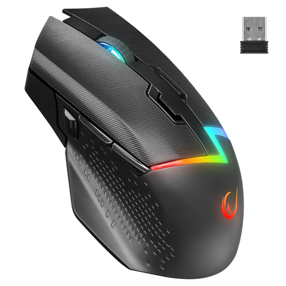 Rampage DROP M3V2 24000 DPI 3311 Sensor Siyah RGB Şarjlı Kablosuz Gaming Oyuncu Mouse