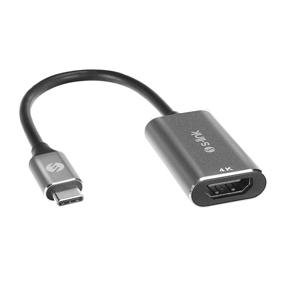 S-link SWV-USBC028 4K@60Hz Gri Metal Type-C to HDMI Dönüştürücü Adaptör