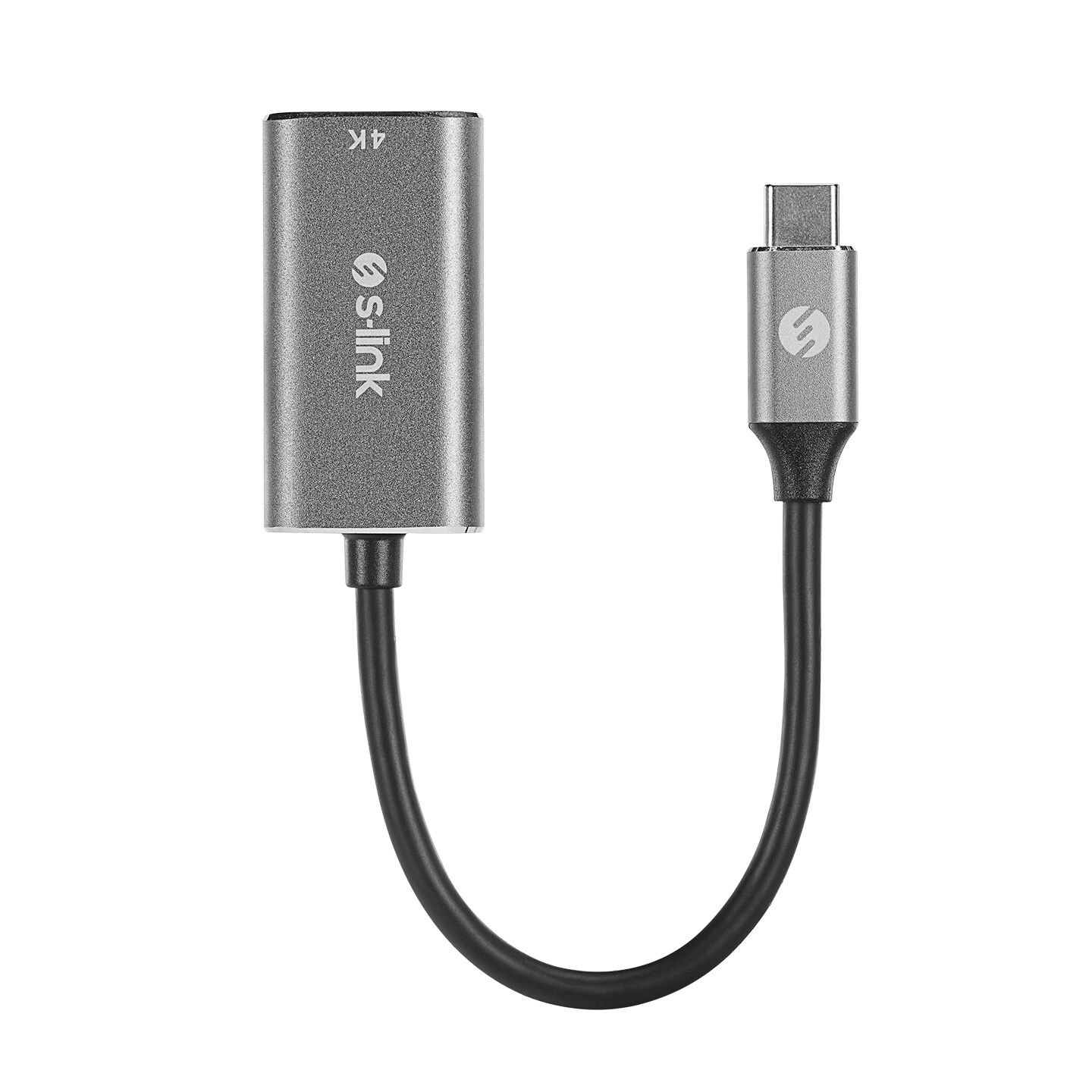 S-link SWV-USBC028 4K@60Hz Gri Metal Type-C to HDMI Dönüştürücü Adaptör