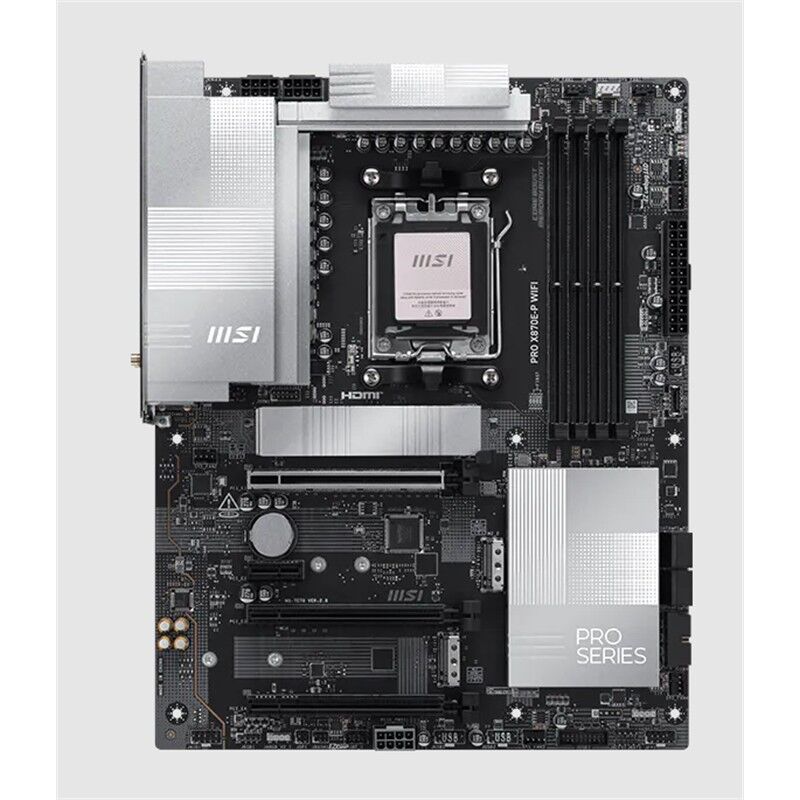 MSI PRO X870E-P WIFI DDR5 8200MT/S 1XHDMI 3XM.2 USB AM5 ATX(AMD AM5 9000/8000/7000 SERİLERİ İLE UYUMLU)