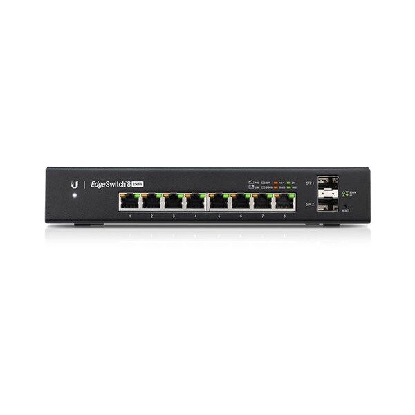 UBIQUITI 8-PORT 150W FULL POE ES-8-150W GIGABIT 2X-SFP YÖNETİLEBİLİR SWITCH