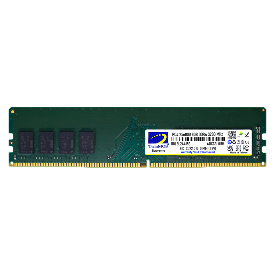 TWINMOS 8GB DDR4 3200MHZ PC RAM VALUE MDD48GB3200D